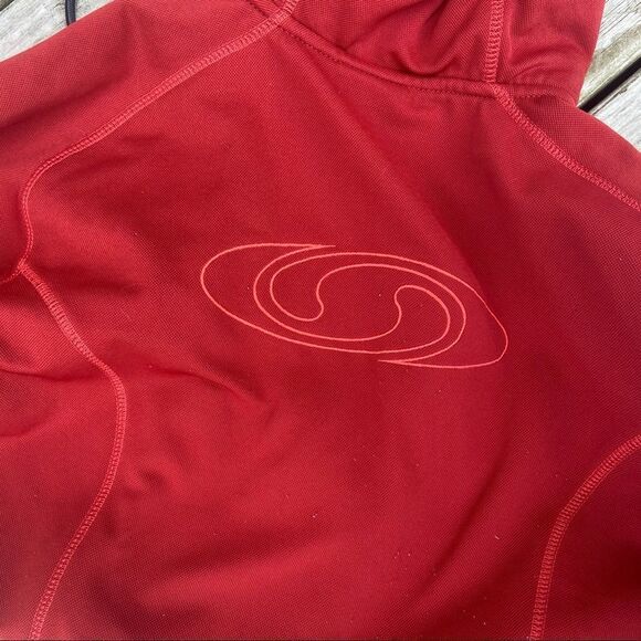 Youth Salomon Full Zip red hooded jacket XL Activewear Zipper Pockets - Picture 9 of 12